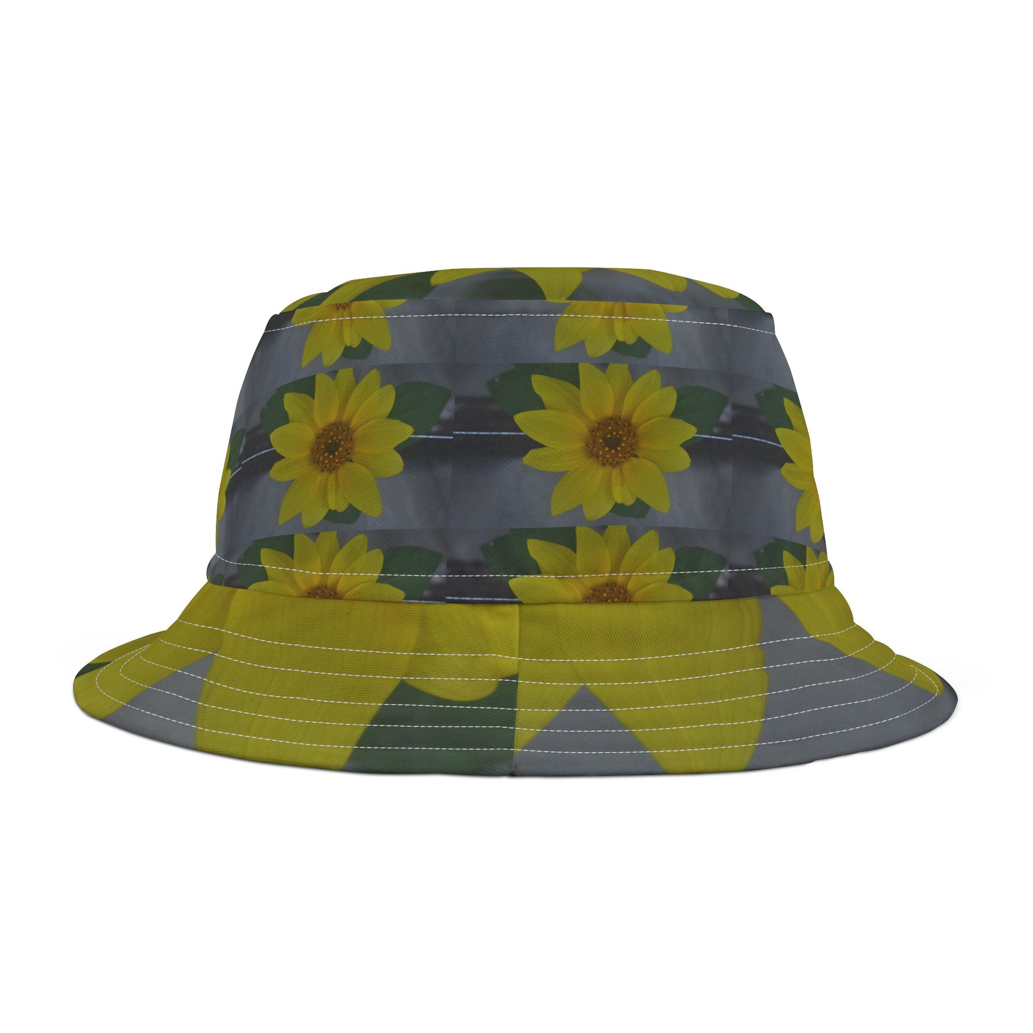 Stylish Yellow & Blue Sunflower Bucket Hat for Summer Adventures